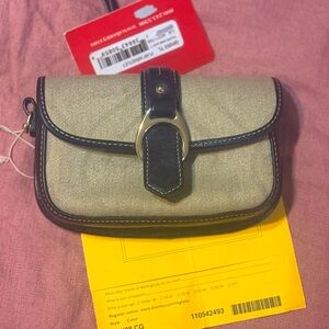Dooney & Bourke Beige and Black Clutch